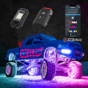 XKALPHA RGBW LED TRUCK ROCK LIGHT KIT WITH COLOR CHASING